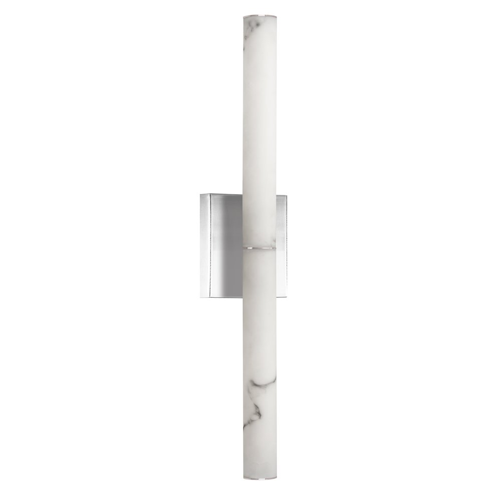 20W Polished Chrome Wall Sconce w/ Alabaster Diffuser