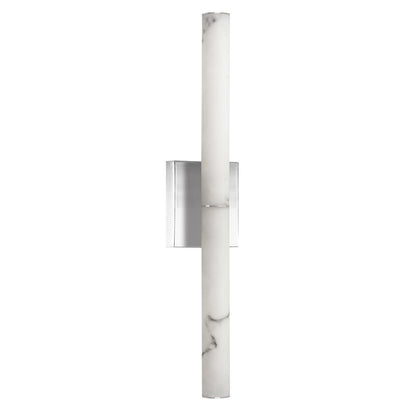 20W Polished Chrome Wall Sconce w/ Alabaster Diffuser