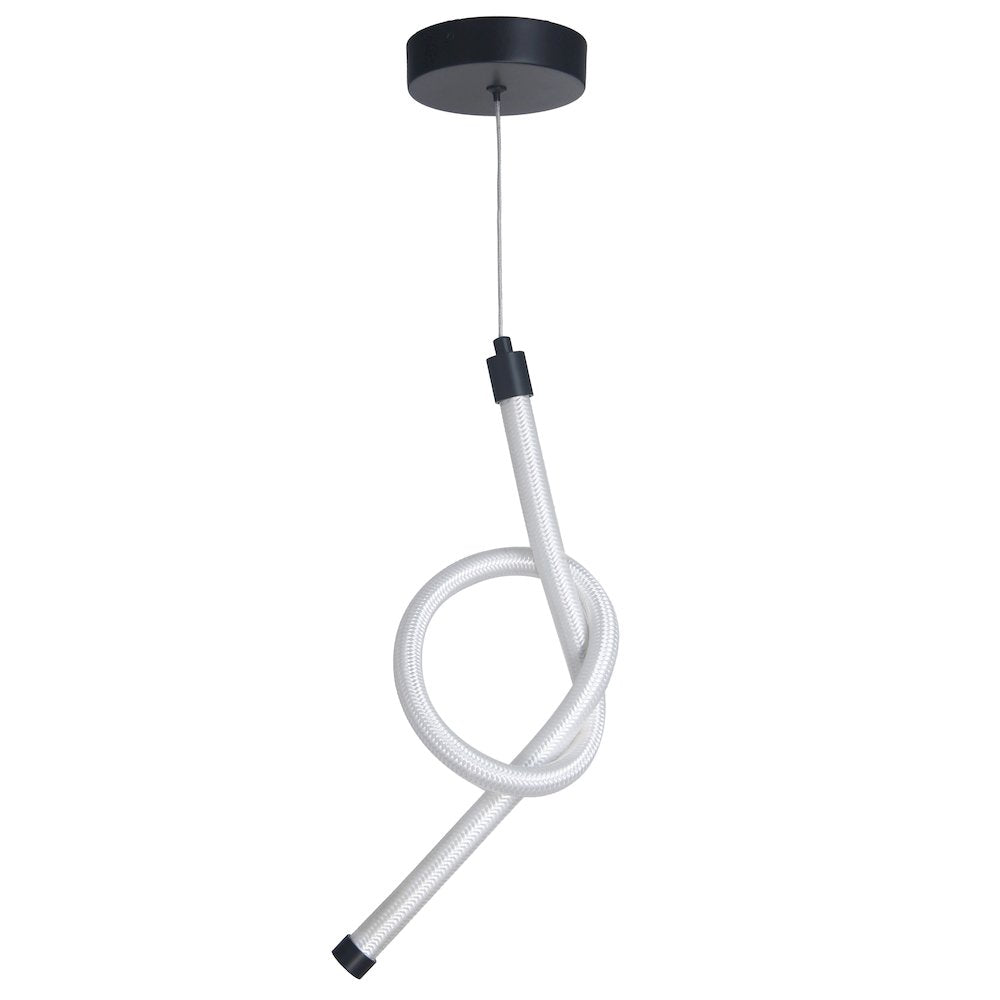 10W Pendant in Matte Black w/ White Silicone Diffuser