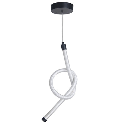 10W Pendant in Matte Black w/ White Silicone Diffuser