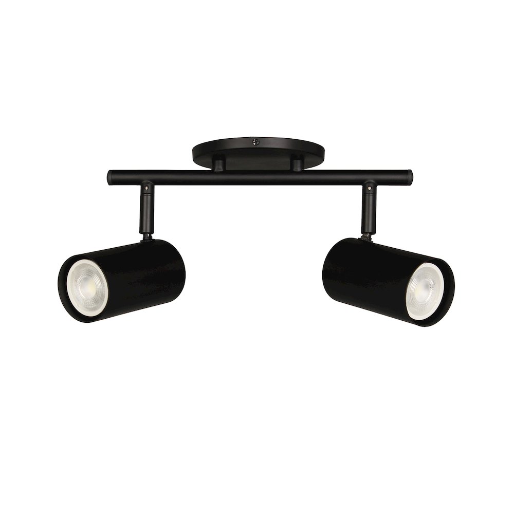 2 Light Track Light in Matte Black
