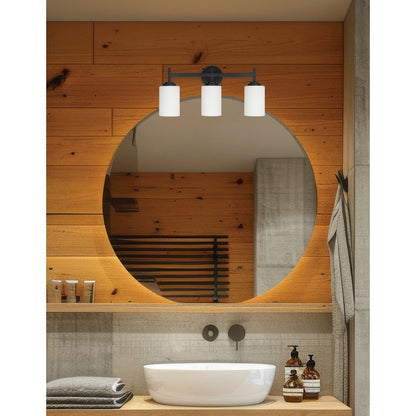 3 Light Vanity in Matte Black