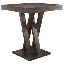 Square Bistro Pub Table – High Cocktail Bar Table in Brown Finish