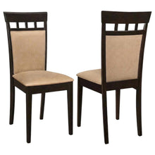 Polyester-Upholstered Wood Dining Side Chair with Closed Back, Set of 2