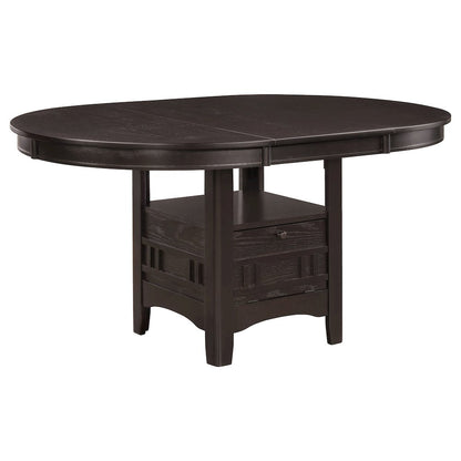 Elegant Counter Height Dining Table – Oval Expandable Bar Table, Brown