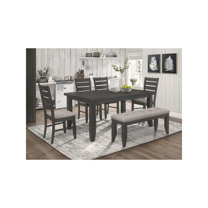 Dalila Rectangular 66-inch Wood Dining Table Dark Grey