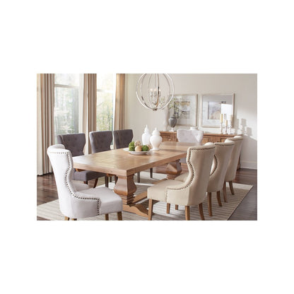 Baney Tufted Upholstered Dining Chair Beige and Rustic Grey