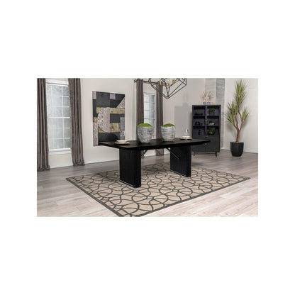 Catherine Rectangular 84-inch Wood Dining Table Black