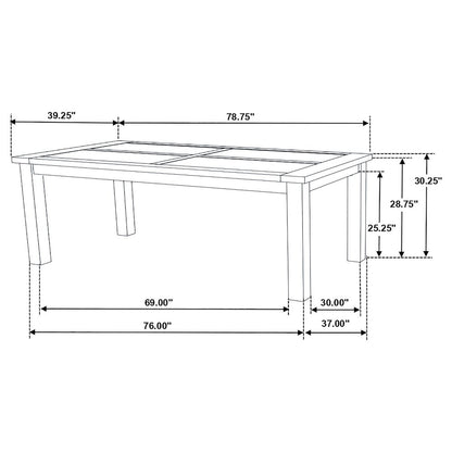 Solid Wood Dining Table – Large Rectangular Kitchen Table for Dining