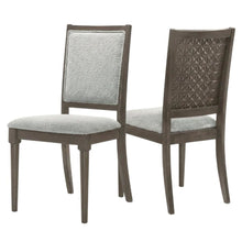 Polyester-Upholstered Mid-Century Modern Dining Side Chair, Dark Brown, Set of 2