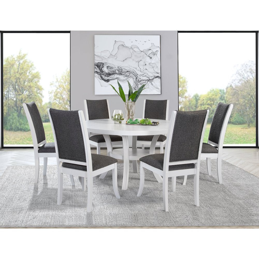 Judd Upholstered Dining Side Chair Pearl White (Set of 2)