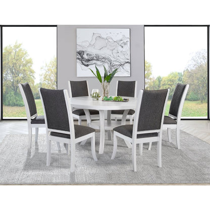Judd Upholstered Dining Side Chair Pearl White (Set of 2)