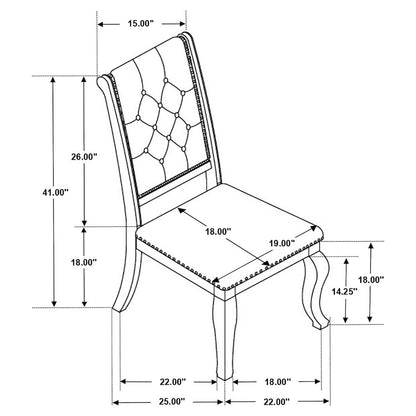 Brockway Upholstered Dining Chair Barley Brown (Set of 2)