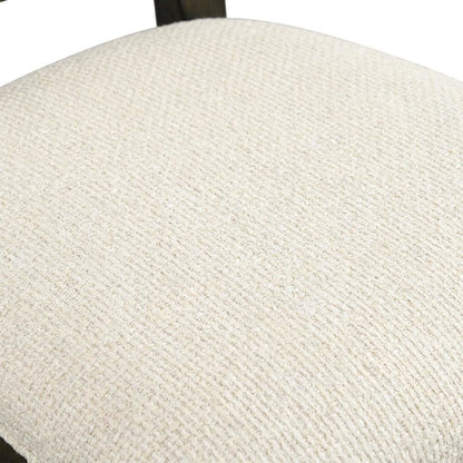 Oval Back Upholstered Wood Transitional Dining Side Chair, Set of 2