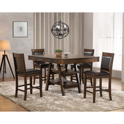 Dewey Upholstered Counter Chair Walnut (Set of 2)