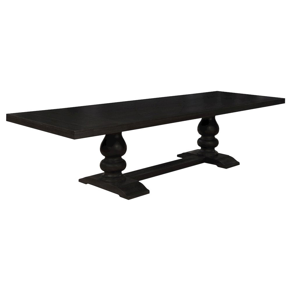 Extendable Wooden Dining Table – Elegant Long Dining Table with Leaf