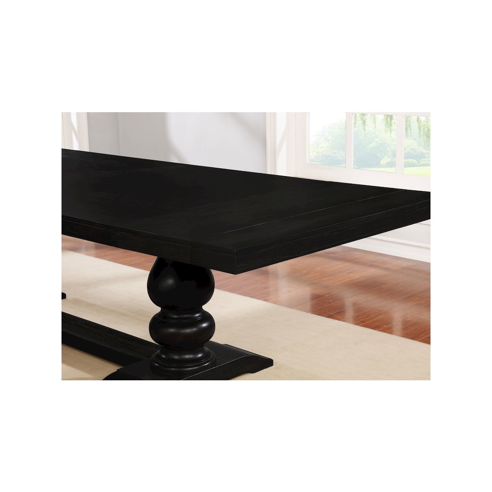 Phelps 8-piece Rectangular Dining Table Set Distressed Noir