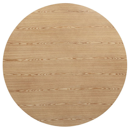 Andrews 5-piece Round Counter Dining Set Light Ash and White