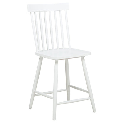 Andrews 5-piece Round Counter Dining Set Light Ash and White