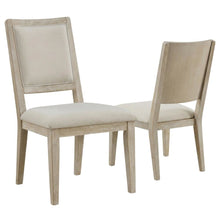 Wood Farmhouse Upholstered Dining Side Chairs with Cushioned Seat, Set of 2