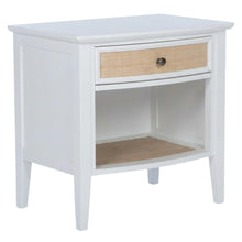 White 1-Drawer Nightstand with Coastal Style and Tipover Restraint Device