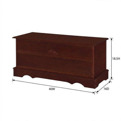 Warm Brown Cedar Chest Storage Bench, 40 Inch, Traditional Style