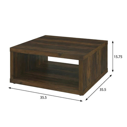 Dark Pine 3-Piece Coffee and End Table Set with Plastic Glide, Farmhouse Style