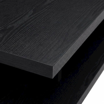 Black 78-Inch 2-Tier TV Stand Media Console with Contemporary Style