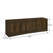 TV stand, 4 doors, engineered wood construction, transitional style