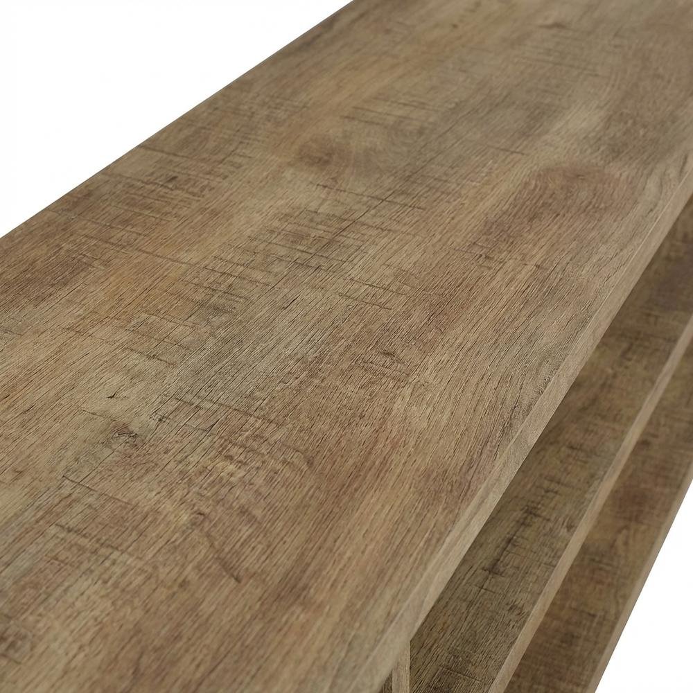 Green 78-Inch TV Stand, 2-Tier Storage, Farmhouse Design in Engineered Wood