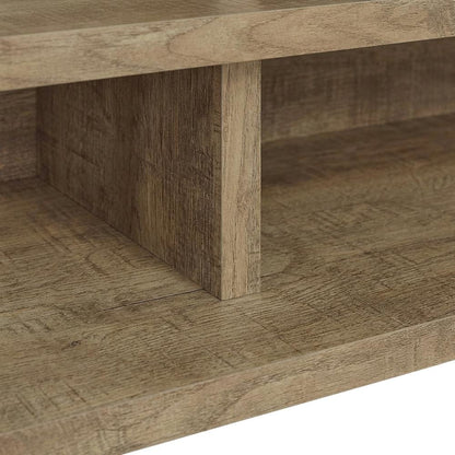 Green 78-Inch TV Stand, 2-Tier Storage, Farmhouse Design in Engineered Wood