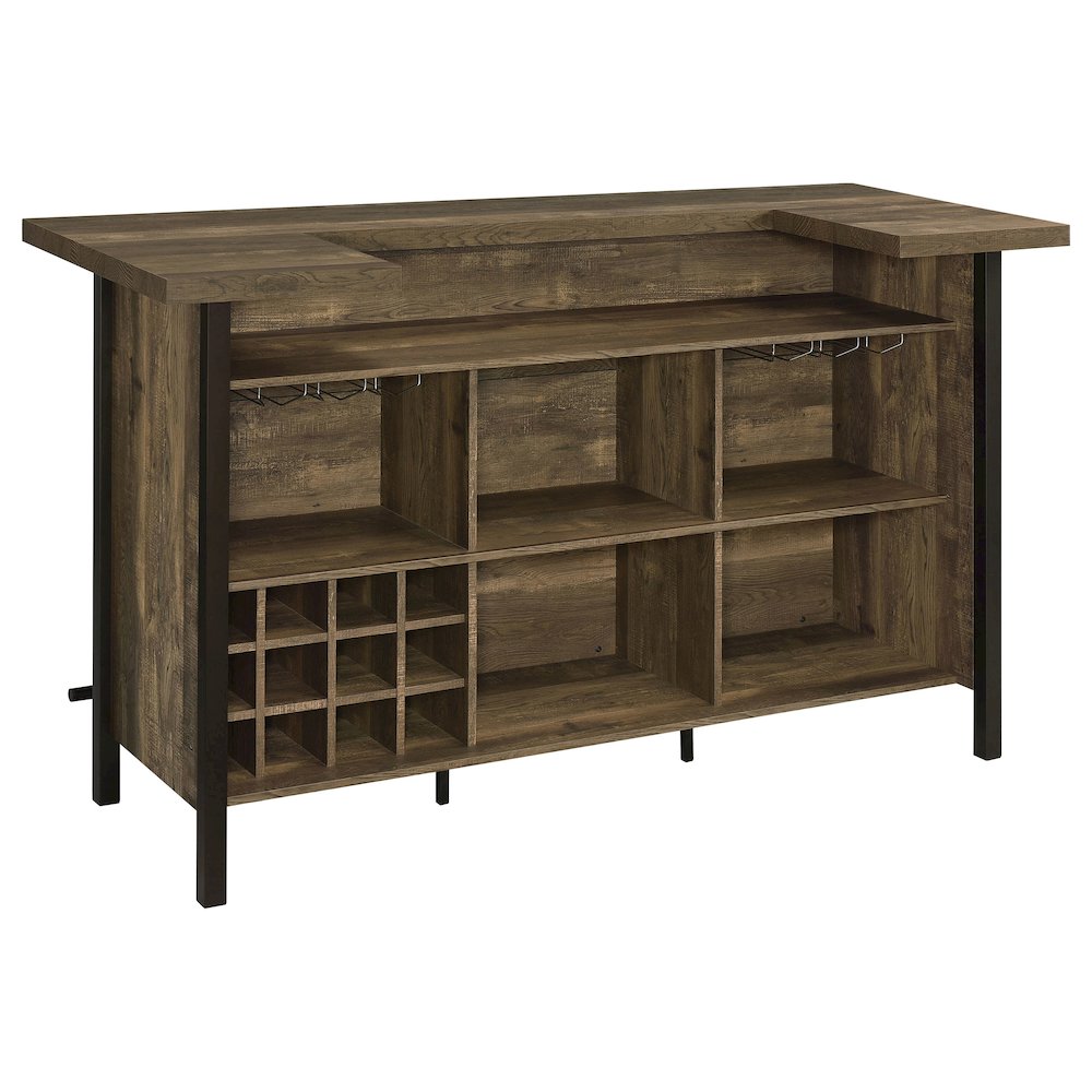 Rustic Wine Bar Cabinet – Stylish Wine Cabinet with Storage Shelves