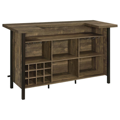 Rustic Wine Bar Cabinet – Stylish Wine Cabinet with Storage Shelves