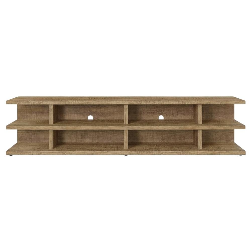 Green 78-Inch TV Stand, 2-Tier Storage, Farmhouse Design in Engineered Wood