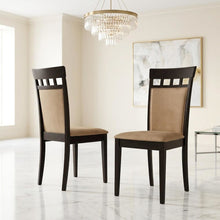 Polyester-Upholstered Wood Dining Side Chair with Closed Back, Set of 2