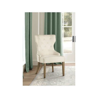 Baney Tufted Upholstered Dining Chair Beige and Rustic Grey