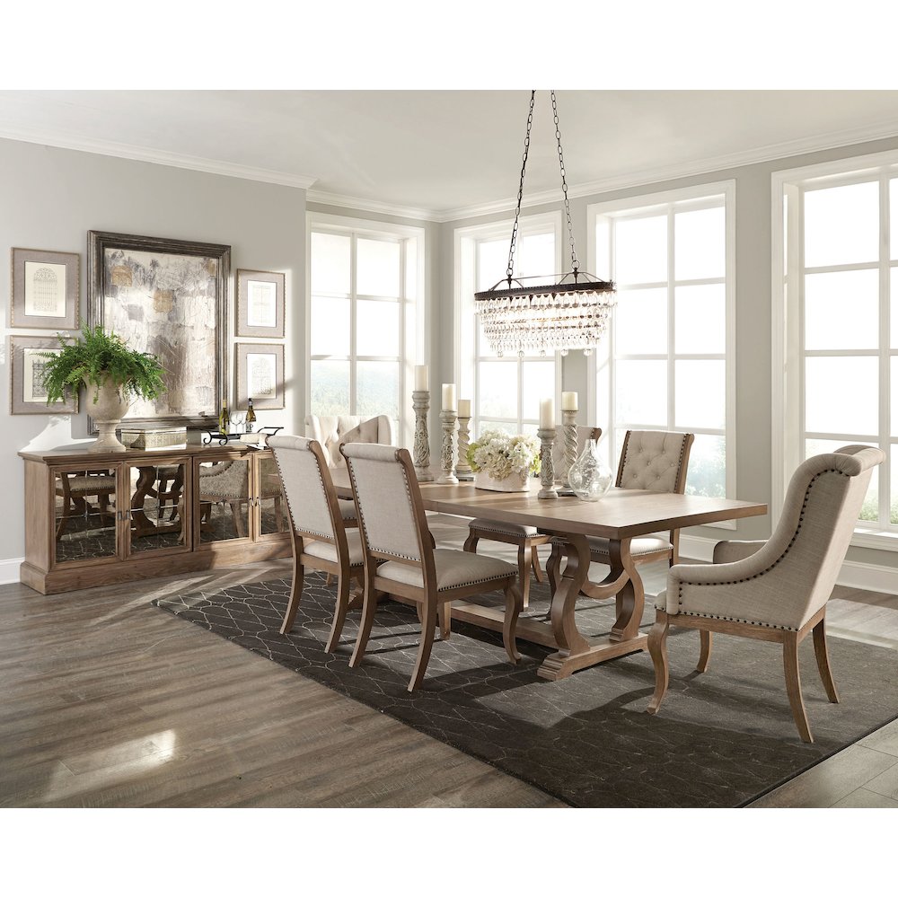 Brockway Upholstered Dining Chair Barley Brown (Set of 2)
