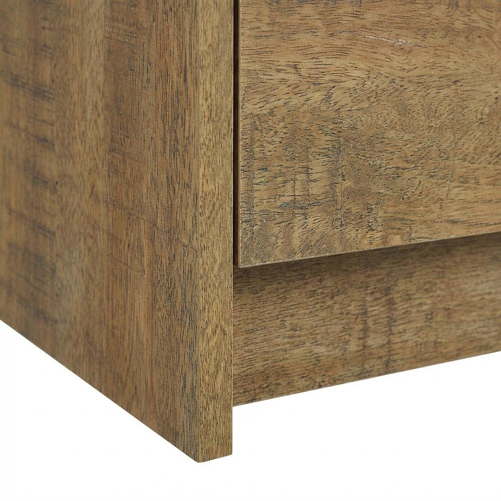 Contemporary Mango Nightstand with Led Lights and USB Port