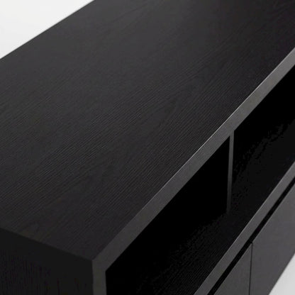 Black 59-Inch TV Stand with 3 Drawers and Contemporary Style