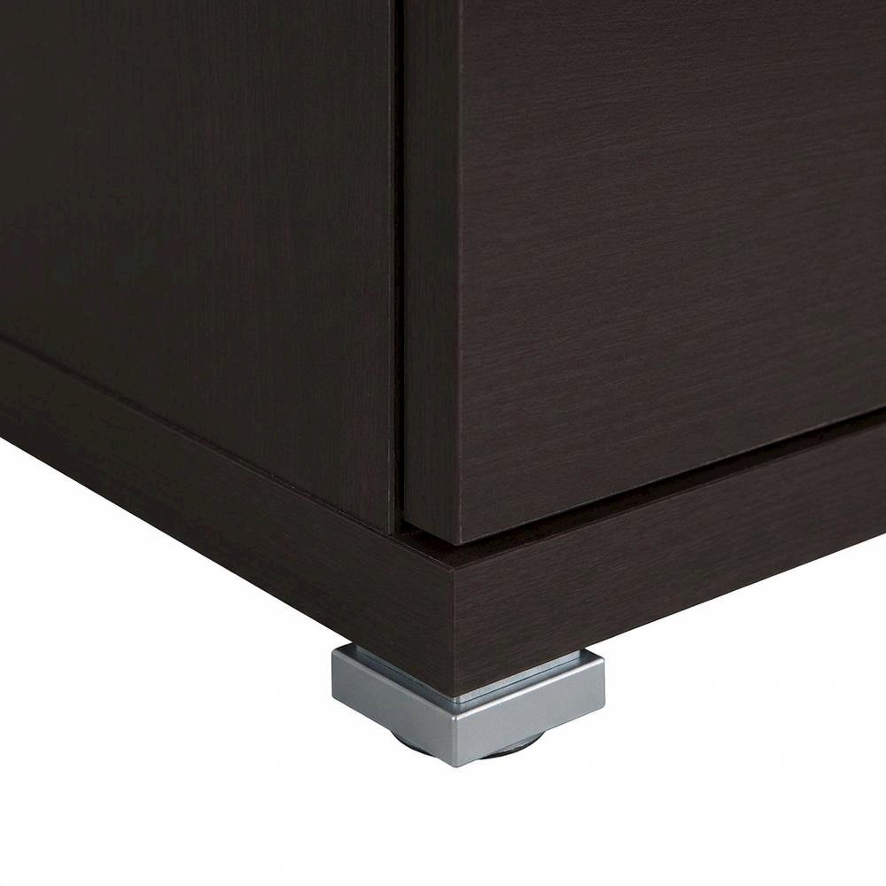 Contemporary Cappuccino Office Desk With 2 Drawers And Rectangular Top