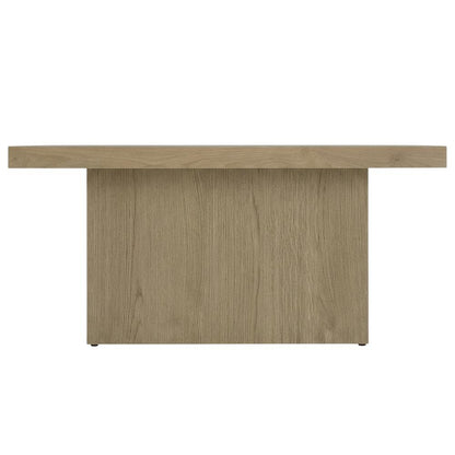 Square Latte Wood Cocktail Coffee Table with Leveler Glides and Modern Design