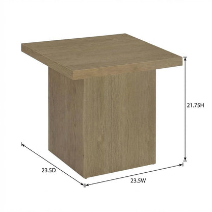 Latte, End Side Table, Square Shape, 100 lbs Weight Capacity