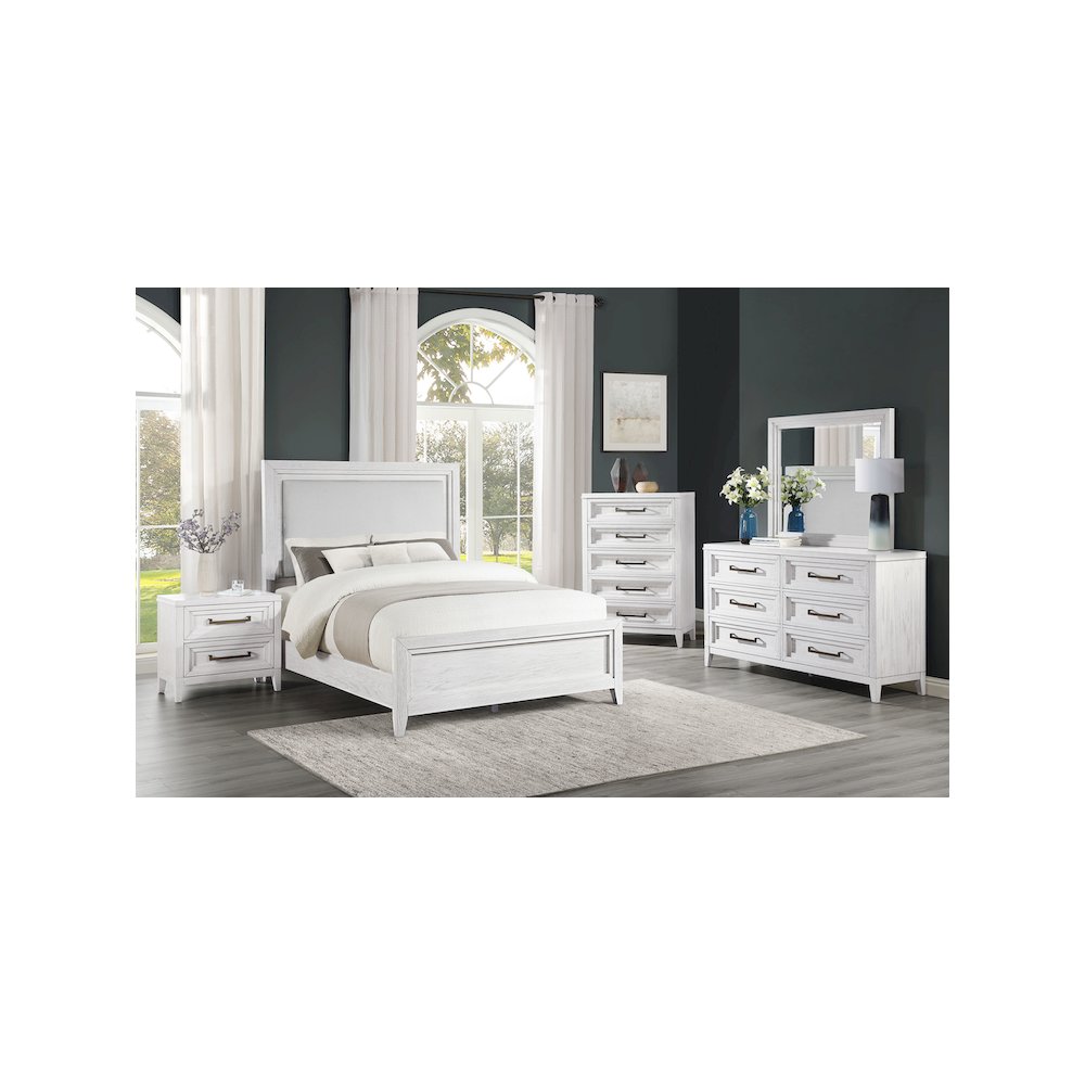 Marielle 5-piece Queen Bedroom Set Distressed White