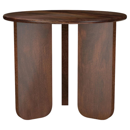Dale Round Solid Mango Wood Side End Table Brown