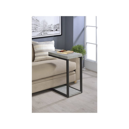 Beck Engineered Wood C-Shape Sofa Side Table Cement