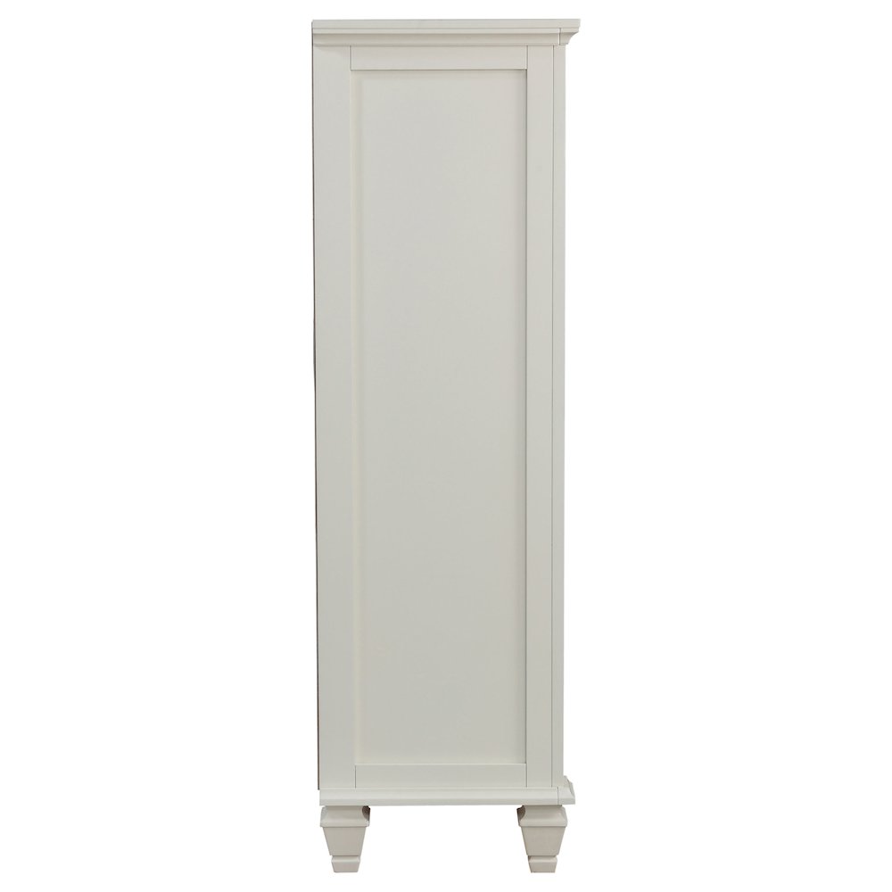 Sandy Beach 8-drawer Door Chest Cream White
