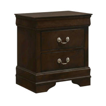 Cappuccino Nightstand with 2 Drawers in Traditional Style for Bedroom
