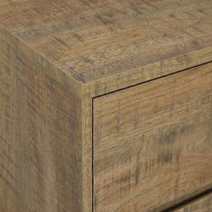 Contemporary Mango Nightstand with Led Lights and USB Port