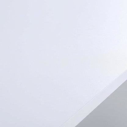 White 2-Drawer Office Computer Desk With Contemporary Style And Silver Finish