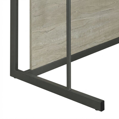 Greywashed 4-Drawer Computer Desk With Contemporary Style And Rectangular Shape